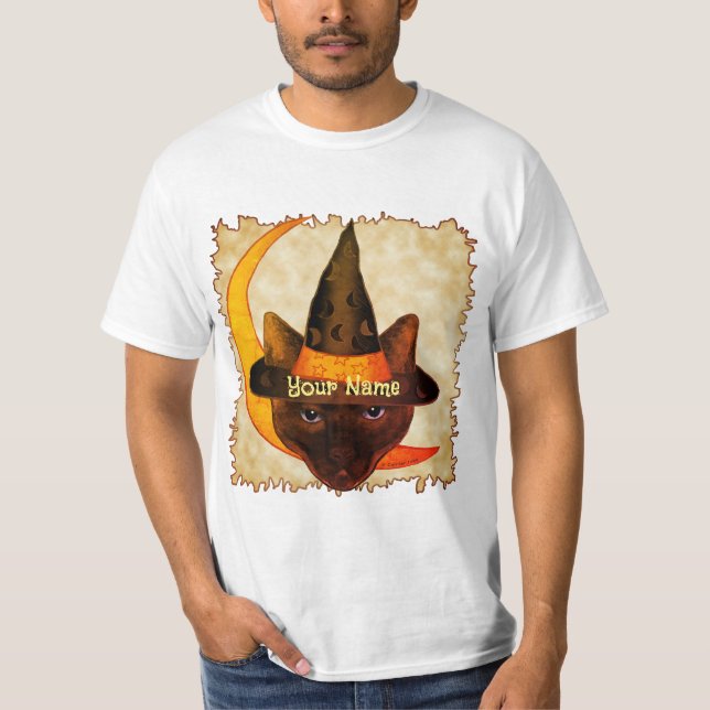 Siamese Cat Witch t-shirts (Framsida)