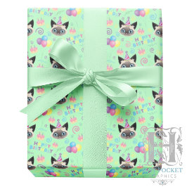 Siamese Cat Wrapping Paper in  Presentpapper