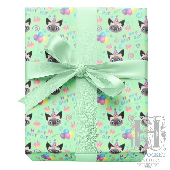 Siamese Cat Wrapping Paper in  Presentpapper (Skapare uppladdad)