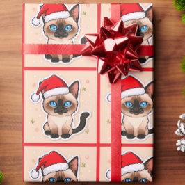 Siamese cat wrapping paper presentpapper