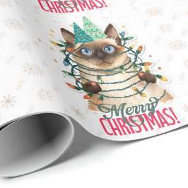 Siamese cat wrapping paper presentpapper