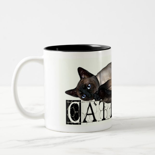 Siamese Cattitude Två-Tonad Mugg (Vänster)