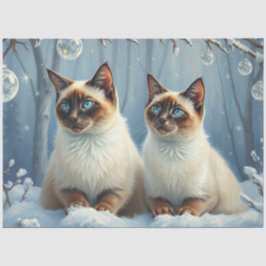 Siamese Christmas Cats Tissue Paper