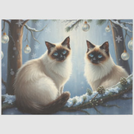 Siamese Christmas Cats Tissue Paper
