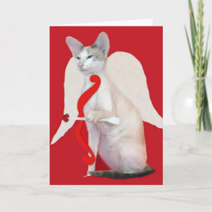 Siamese Cupidvalentin kort för hälsning för dag