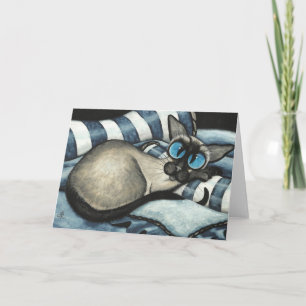 Siamese Designer Blue Kort