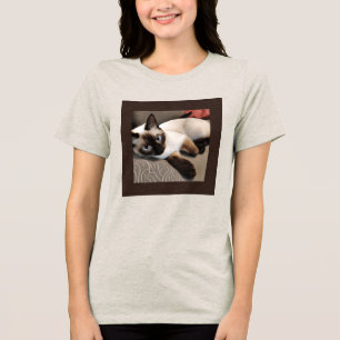 Siamese Digital Porträtt T Shirt