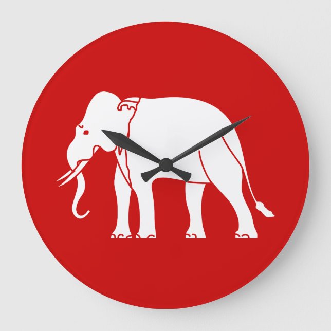 Siamese elefant stor klocka (Framsida)