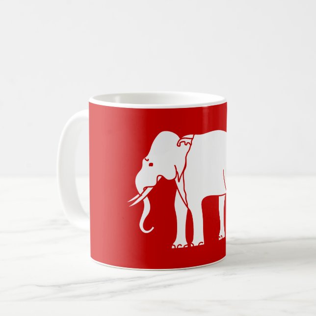 Siamese Elephant Kaffemugg (Framsida vänster)