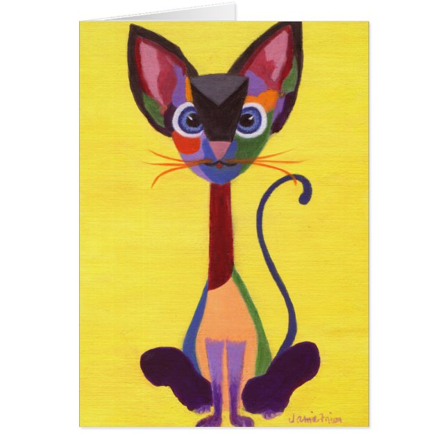 Siamese Geo Hälsningskort (Framsidan)