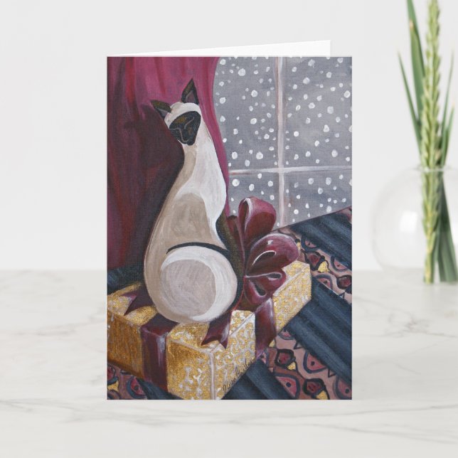 Siamese jul helgkort (Framsida)