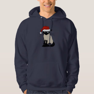 Siamese Jultomten - den fina julen Kattunge Hoodie