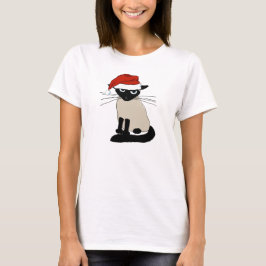 Siamese jultomten - rolig julkattunge t shirt