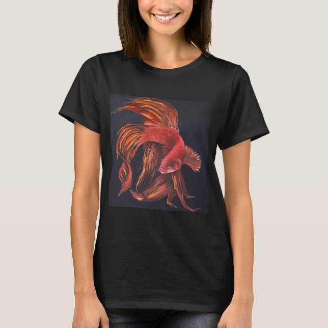 Siamese kampfiskar t shirt (Framsida)