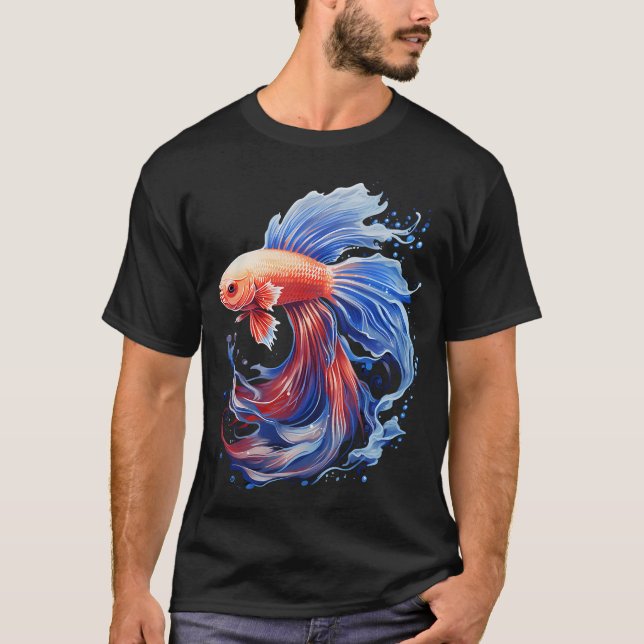 Siamese kampfiskar t shirt (Framsida)