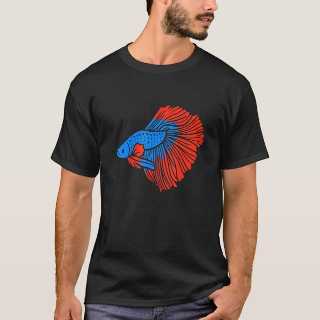 Siamese kampfiskar t shirt (Framsida)