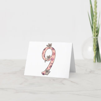 Siamese Kat Ninnionde födelsedagen För barn Katt T Tack Kort