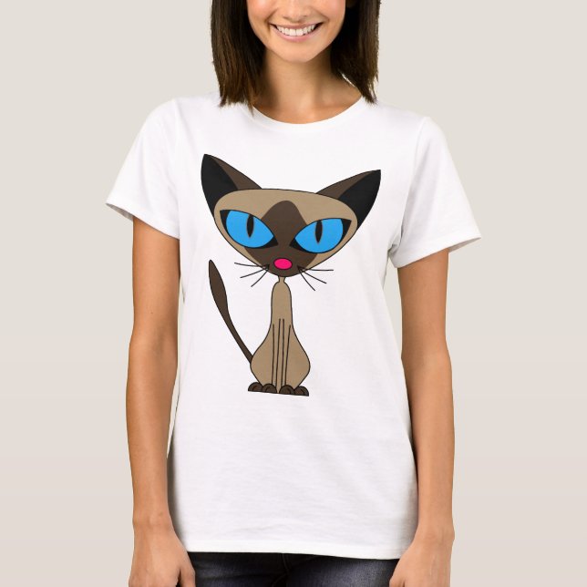 Siamese katt för Siamese, om du behar - tecknad Tee Shirt (Framsida)