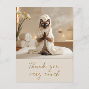 Siamese katt i spa Tack så mycket Vykort