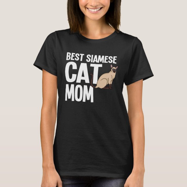 Siamese Katt Kattägare T Shirt (Framsida)