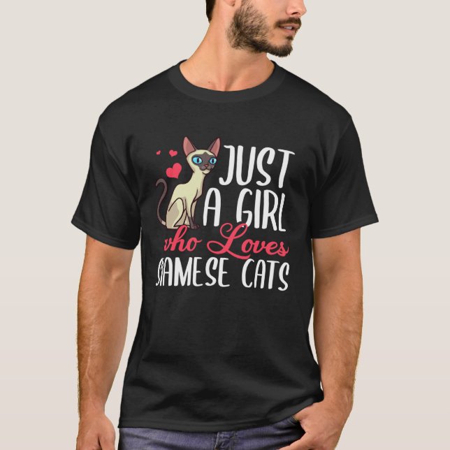 Siamese Katt Kattägare T Shirt (Framsida)