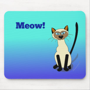 Siamese katt Mousepad (blått) Musmatta