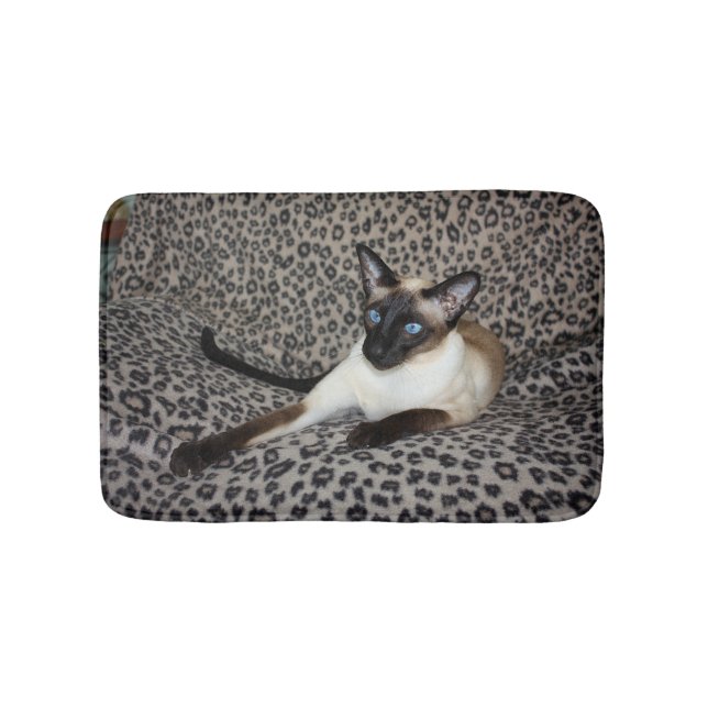 Siamese katt på fläckar för djur för badrumsmatta (Framsidan)