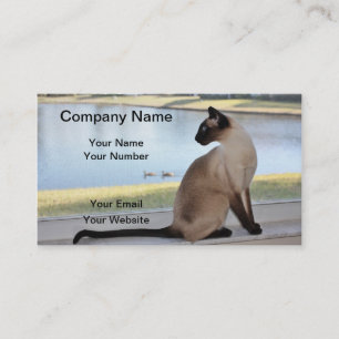 Siamese katt visitkort