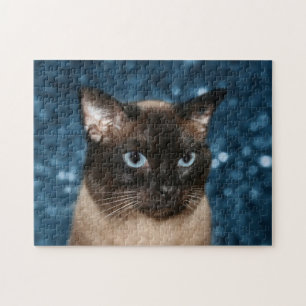 Siamese kattansikte pussel