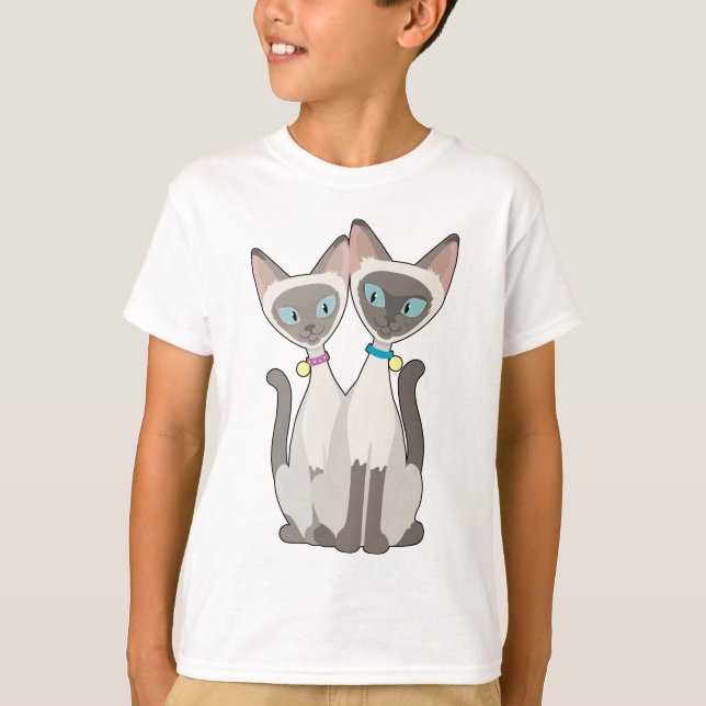 Siamese katter t shirt (Framsida)