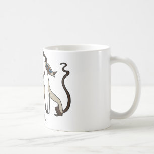 Siamese kattkaffemugg kaffemugg