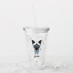Siamese kattmode ilar tillfogar ditt namn take away mugg
