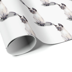 Siamese kattporträtt presentpapper