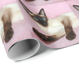 Siamese kattrosabakgrund presentpapper