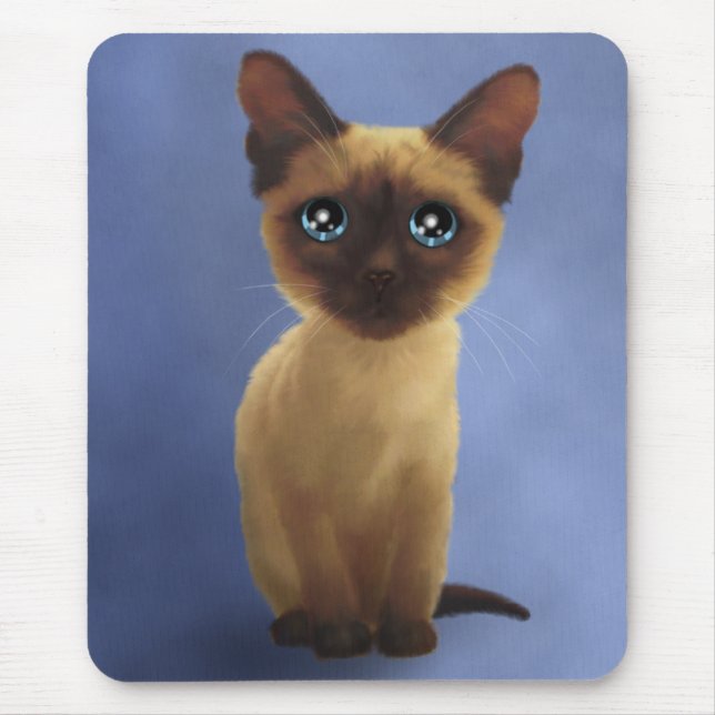 Siamese kattunge mousepad musmatta (Framsidan)