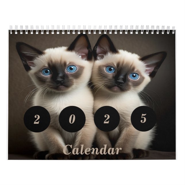 Siamese Kitten Anpassningsbar Calendar for Cat Lov Kalender (Omslag)