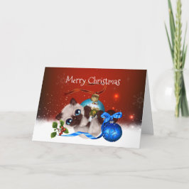Siamese Kitten julkort Helgkort