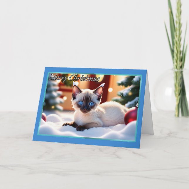 Siamese Kitten julkort Kort (Framsida)
