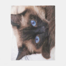 Siamese Kitten Sönnos Ansikte Fleece Blanket