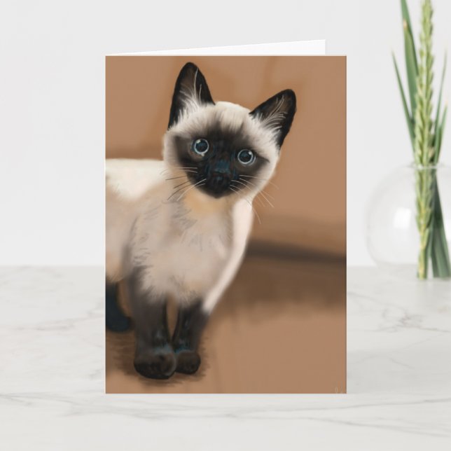 Siamese Kitten Tillfällen Greeting Card Kort (Framsida)