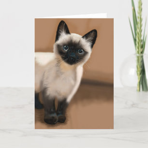 Siamese Kitten Tillfällen Greeting Card Kort