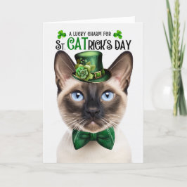 Siamese Lucky Charm St CATricks dag Helgkort