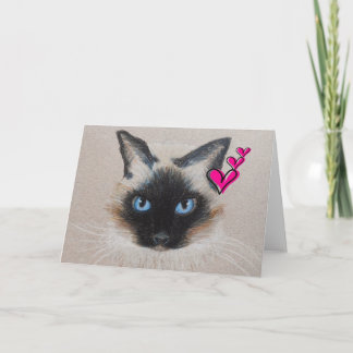 Siamese lycklig valentin helgkort