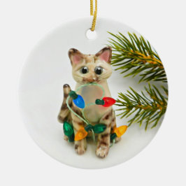  Siamese Lynx Point Cat Ornament