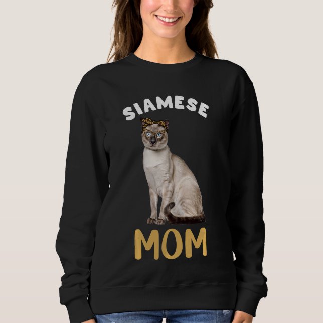 Siamese Mamma Mamma Cat Owner Leopard Skriv ut Kat T Shirt (Framsida)