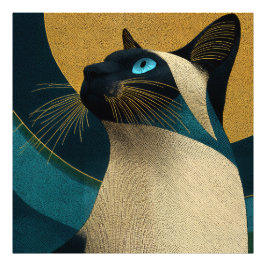 Siamese Mosaic Portrait Fototryck