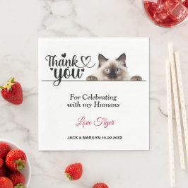 Siamese Peeking Cat Papper Napkins Pappersservett