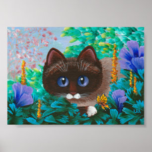 Siamese Ragdoll Burmese Sommar Cat Poster