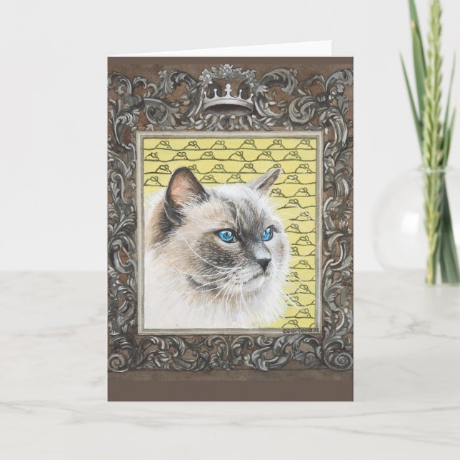 Siamese/Ragdoll/Himalayan Cat Greeting Card Kort (Framsida)
