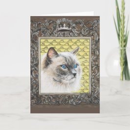 Siamese/Ragdoll/Himalayan Cat Greeting Card Kort
